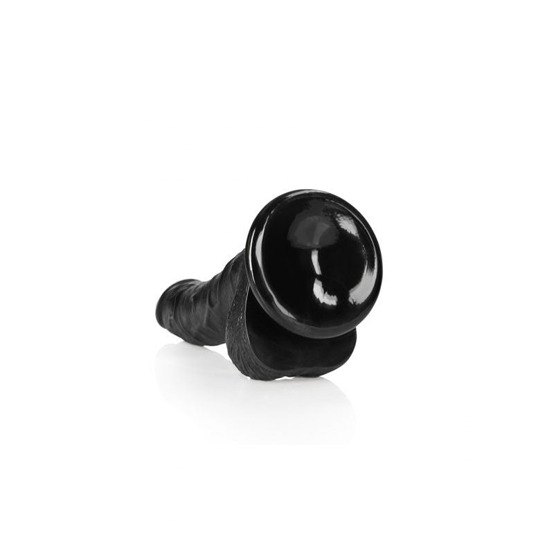Realrock realistic regular curved dong with balls - 18 cm - Product bottom view  | Flirtybay Adult Shop Australia Lingerie Shop
